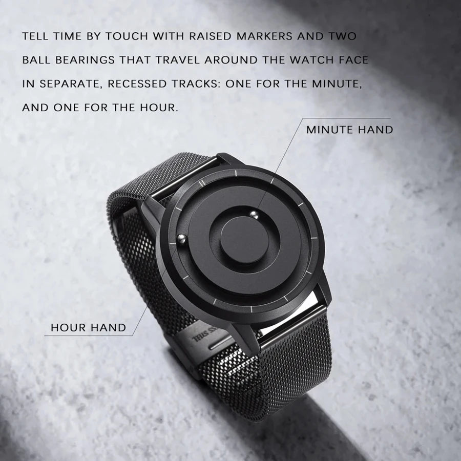 Fashion Magnetic Ball Quartz Watch Men Luxury Sport Waterproof EUTOUR Mens Watch Stainless Steel Male Clock Men Wristwatch 2024 - IFINDALL