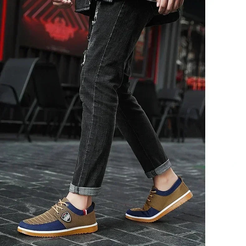 Men's casual shoes Vulcanized Work loafers Mesh Lightweight Man sports shoes Canvas Shoes for Men zapatos para hombres2025 - IFINDALL