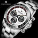 PAGANI DESIGN New Men's Quartz Watch Fashion Ceramic bezel Chronograph 100m Waterproof Men's Stainless Steel Watch - IFINDALL