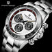 PAGANI DESIGN New Men's Quartz Watch Fashion Ceramic bezel Chronograph 100m Waterproof Men's Stainless Steel Watch - IFINDALL