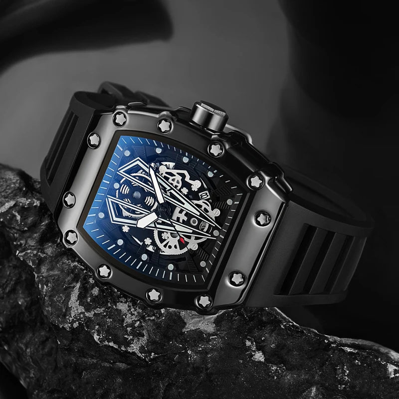 Foreign Trade Watch Large Dial For Men Quartz Waterproof Sport Square Luminous Watch For Men - IFINDALL