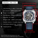 PAGANI DESIGN 42MM Skeleton Men Mechanical Watch 5ATM Waterproof Sapphire Glass Automatic Watch Square Stainless Steel Men Watch - IFINDALL