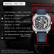 PAGANI DESIGN 42MM Skeleton Men Mechanical Watch 5ATM Waterproof Sapphire Glass Automatic Watch Square Stainless Steel Men Watch - IFINDALL