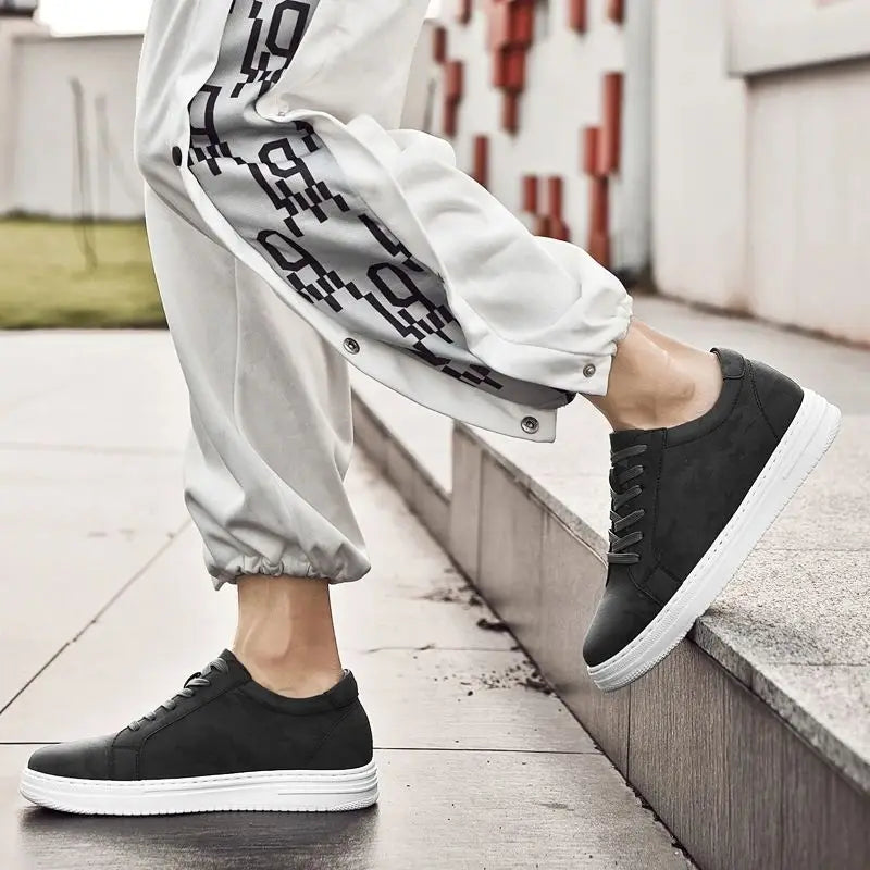 Sneakers Man Elevator Shoes Height Increase Insoles 6CM Sports  Lift Plus Size 35-47 - IFINDALL