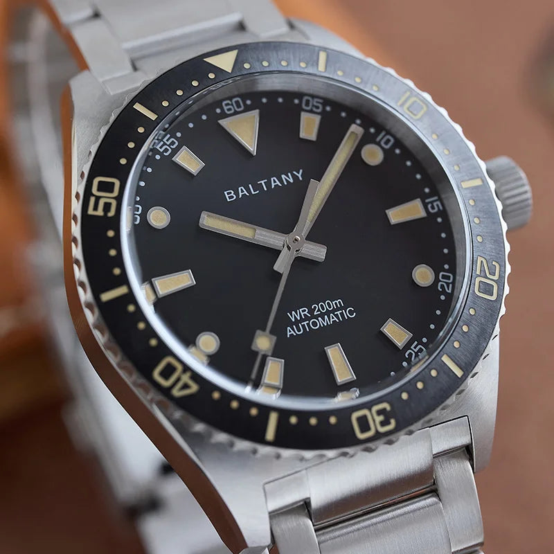 Baltany Design Dive Watches S3080 Sapphire Waterproof 200M Stainless Steel Bracelet NH38 Automatic Mechanical Sports  Diver Mens - IFINDALL