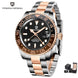 PAGANI DESIGN PD-1662 Luxury GMT Men Mechanical Wristwatch Sapphire Glass Stainless Steel 100M Waterproof Automatic Watches - IFINDALL