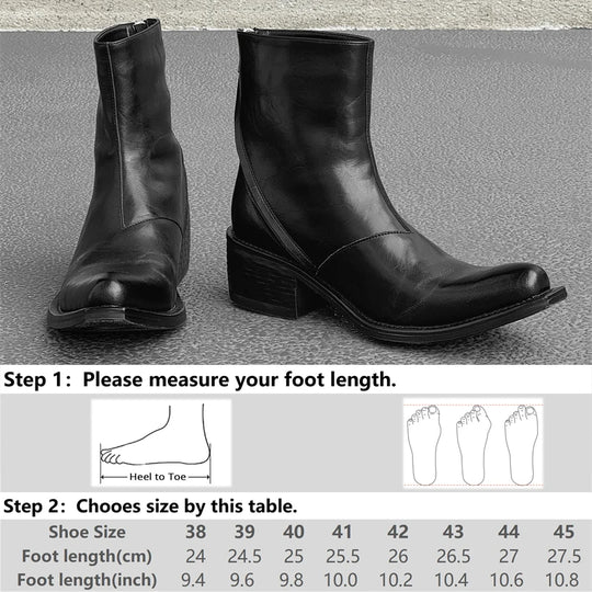 Leather Boots Men Brand British Style Comfortable Fashion Thick-Soled Wizard Ankle Boots - IFINDALL