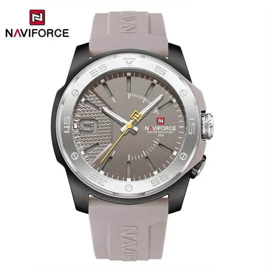 NAVIFORCE NF7112 Original Quartz Watch for Men Simple Silicone Strap 5Bar Waterproof Luminous Watches - IFINDALL