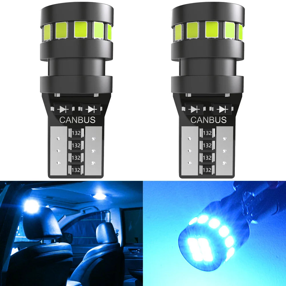 2x High Quality T10 W5W Orange Red 2015 LED Car Interior Reading Dome Light Marker Lamp 168 194 LED Auto Wedge Parking Bulbs - IFINDALL