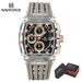 NAVIFORCE Men's Watch Quartz Chronograph Fashion Clock Waterproof Silicone Tape Watches for Man Date Display Sports Wristwatches - IFINDALL