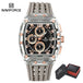 NAVIFORCE Men's Watch Quartz Chronograph Fashion Clock Waterproof Silicone Tape Watches for Man Date Display Sports Wristwatches - IFINDALL
