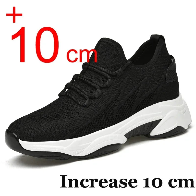 Increasing men sneakers casual heightening shoes 8cm height increase shoes for summer breathable 6cm elevator shoes - IFINDALL