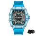 Unique Blue Fashion Brand Men's Watches Silicone Strap Waterproof Out Door Sport Military Watches for Men Multi Function Luxury - IFINDALL