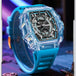 Unique Blue Fashion Brand Men's Watches Silicone Strap Waterproof Out Door Sport Military Watches for Men Multi Function Luxury - IFINDALL