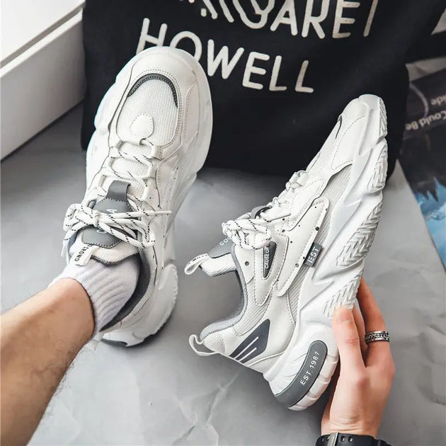 Spring Autumn Men's New Breathable Mesh Shoes Fashion Comfort sports shoes Hot Sale Casual walking sneakers Thick Bottom Sneaker - IFINDALL
