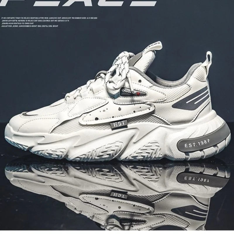 Spring Autumn Men's New Breathable Mesh Shoes Fashion Comfort sports shoes Hot Sale Casual walking sneakers Thick Bottom Sneaker - IFINDALL