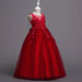 Beautiful Long Flower Girl Dress For Girls Elegant Burgundy Pink Green White Kids Wedding Party Gowns Long Communion Dresses - IFINDALL
