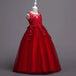 Beautiful Long Flower Girl Dress For Girls Elegant Burgundy Pink Green White Kids Wedding Party Gowns Long Communion Dresses - IFINDALL