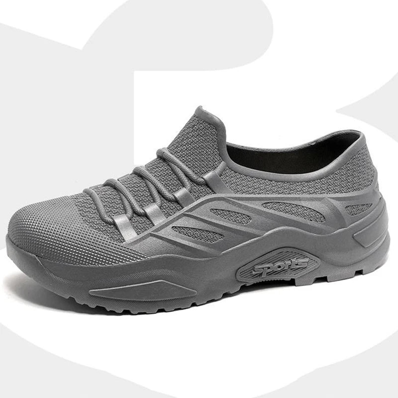 New Men's Rain Boots Flat Waterproof Wear-resistant Kitchen Car Wash Work Shoes Outdoor Male Sneakers Men's Light Fishing Shoes - IFINDALL