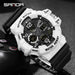 SANDA 3168 White Sport Watch  LED Digital 50M Waterproof Watch Men Multifunction Clock Relogio Masculino Men Military Watches - IFINDALL