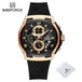 New NAVIFORCE Sports Silicone Strap Male Chronograph Quartz Calendar Men's Watches Casual Wild Waterproof Man Wristwatch NF8051T - IFINDALL