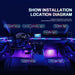 18 in 1 LED Symphony Ambient Lights Car Interior Full Color Streamer RGB 64 Colors Neon Acrylic Strip Decoration Atmosphere Lamp - IFINDALL