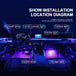 18 in 1 LED Symphony Ambient Lights Car Interior Full Color Streamer RGB 64 Colors Neon Acrylic Strip Decoration Atmosphere Lamp - IFINDALL