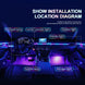 18 in 1 LED Symphony Ambient Lights Car Interior Full Color Streamer RGB 64 Colors Neon Acrylic Strip Decoration Atmosphere Lamp - IFINDALL