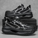 Chunky Sneaker Men Designer Sport Shoes Fashion Casual Microfiber Leather Fabric Breathable Height Increased Flat Platform Shoes - IFINDALL