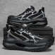 Chunky Sneaker Men Designer Sport Shoes Fashion Casual Microfiber Leather Fabric Breathable Height Increased Flat Platform Shoes - IFINDALL