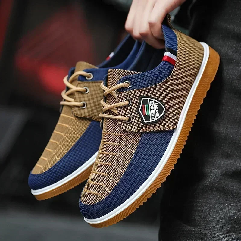 Men's casual shoes Vulcanized Work loafers Mesh Lightweight Man sports shoes Canvas Shoes for Men zapatos para hombres2025 - IFINDALL