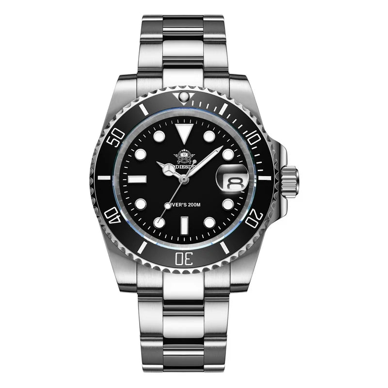 ADDIESDIVE Stainless Steel Watch Men's European and American Business Leisure Quartz Watch Waterproof Outdoor Sports Watch - IFINDALL
