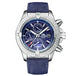 Automatic Mens Watch Self Wind Mechanical Canvas Style Genuine Black Blue Leather Multifunction Date Month Luminous Watches - IFINDALL