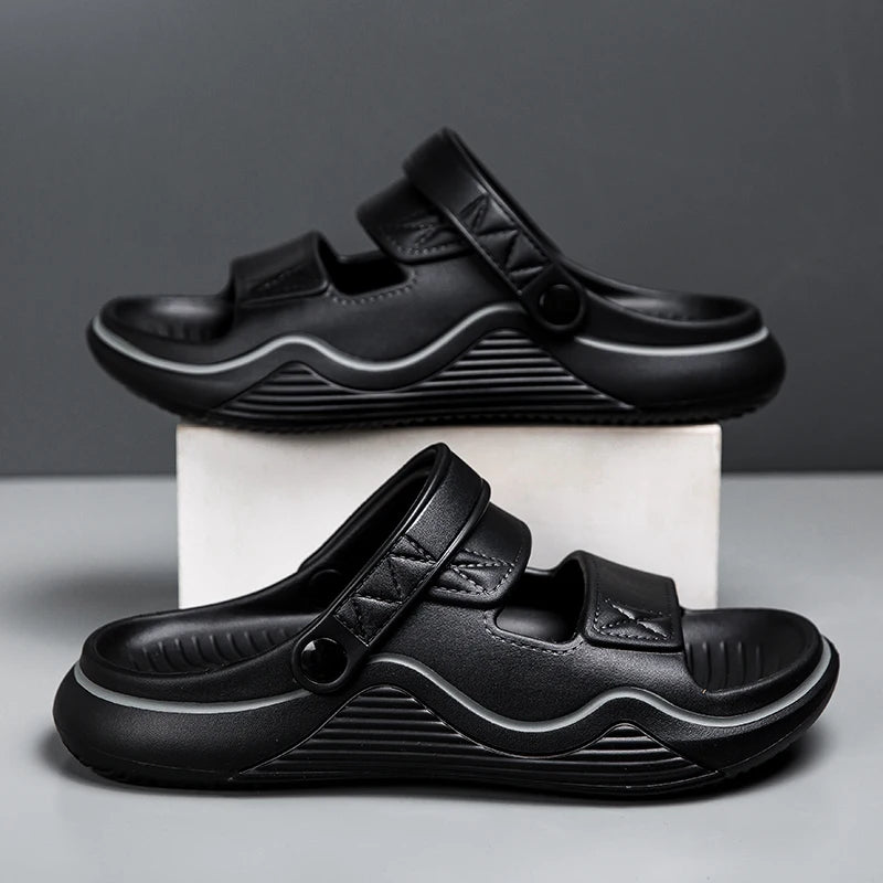 2025 Fashion Men Outdoor Sandals Slippers Beach Comfortable Slides Clogs Men Casual Shoes Garden Shoes Men Beach Slippers - IFINDALL