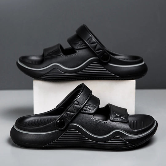 2025 Fashion Men Outdoor Sandals Slippers Beach Comfortable Slides Clogs Men Casual Shoes Garden Shoes Men Beach Slippers - IFINDALL