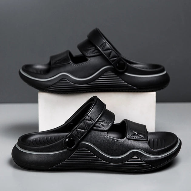 2025 Fashion Men Outdoor Sandals Slippers Beach Comfortable Slides Clogs Men Casual Shoes Garden Shoes Men Beach Slippers - IFINDALL