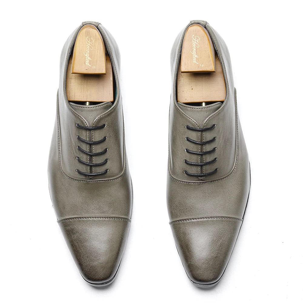 Dress shoes man Stylish Gentleman's comfortable high Quality business oxford shoes for men - IFINDALL