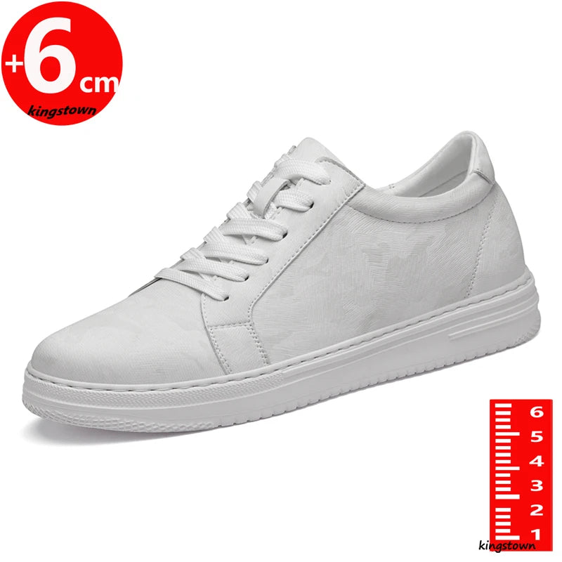Sneakers Man Elevator Shoes Height Increase Insoles 6CM Sports  Lift Plus Size 35-47 - IFINDALL