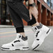 New height increasing 6/8cm men's leather boots breathable casual shoes athletic jogging gym shoes fashion leather sports shoes - IFINDALL