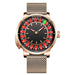 HAEMMER  New Men's Mechanical Watch Diamond Face NH35 Watch Men's Push Button Roulette Rotating Sapphire Glass Watch Waterproof - IFINDALL