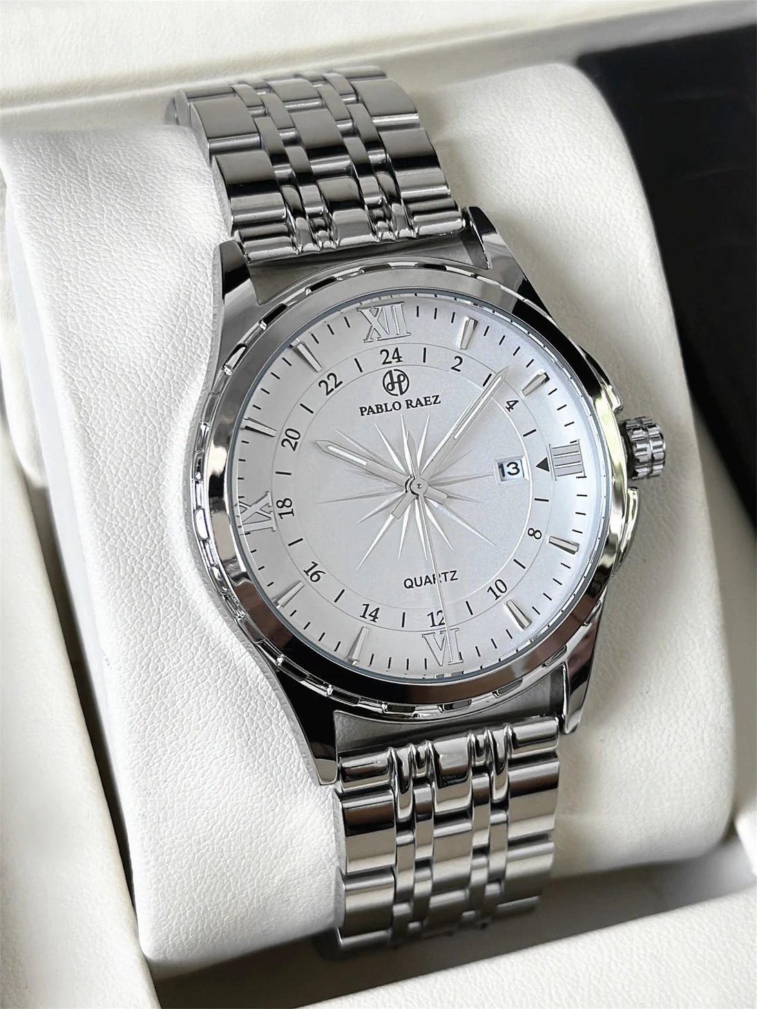 Business Man Silver Wristwatch Luminous SUS304 Stainless steel High Quality Luxury Watch Waterproof Fashion Clock hombre Reloj - IFINDALL