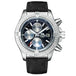 Automatic Mens Watch Self Wind Mechanical Canvas Style Genuine Black Blue Leather Multifunction Date Month Luminous Watches - IFINDALL