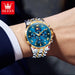 OLEVS 3653 Men Watch Luxury Brand Quartz Watch Multi functional Automatic Date Timer Watch Waterproof Luminous Moonphase Watch - IFINDALL