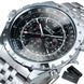 Jaragar Automatic Watch for Men Military Multifunction 3 Sub-Dials Sports Mechanical Watches Top Brand Luxury Leather Steel Band - IFINDALL