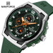New NAVIFORCE Sports Silicone Strap Male Chronograph Quartz Calendar Men's Watches Casual Wild Waterproof Man Wristwatch NF8051T - IFINDALL