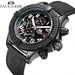 Automatic Mens Watch Self Wind Mechanical Canvas Style Genuine Black Blue Leather Multifunction Date Month Luminous Watches - IFINDALL