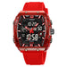 New LOQNCE  98003 Male montre homme Hour Sport Watches Digital Double Time Chronograph Watch Mens LED Week Display Wristwatches - IFINDALL
