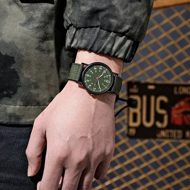 Luminous Men's Sports Watch Nylon Woven Band  Shock Resistant Wristwatches Male Quartz Watches Reloj Hombre Xmas Gift - IFINDALL