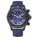 Automatic Mens Watch Self Wind Mechanical Canvas Style Genuine Black Blue Leather Multifunction Date Month Luminous Watches - IFINDALL