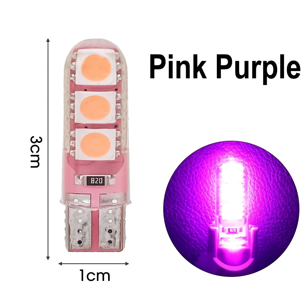 T10 5050 6SMD Led Bulbs Car Clearance Lamp W5W High Temperature Resistant Silicone Width Indicator Light License Plate Light - IFINDALL